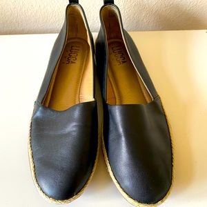 COPY - Lucca Lane Naomi black leather espadrille ballet flats